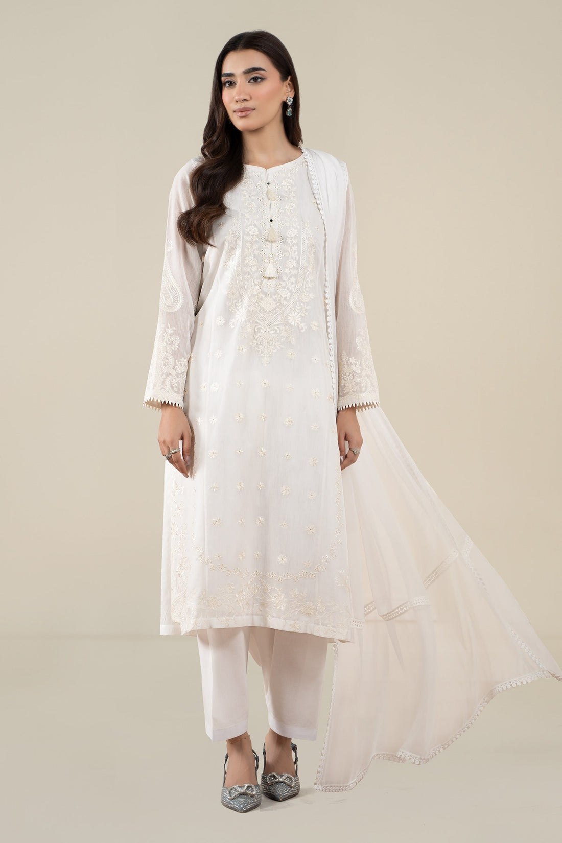 Maria B | Pre Fall 25 | Paper Cotton Suit 07 - by Libasekhas UK - Registered Vendor of : Maria B - 100% Original Designer Dress