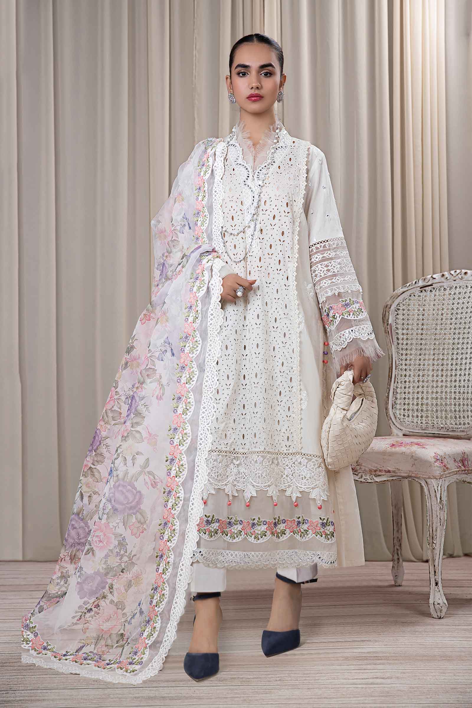 Maria B | Eid Festive Pret | DW-EF24-30R1 - by Libasekhas UK - Registered Vendor of : Maria B - 100% Original Designer Dress
