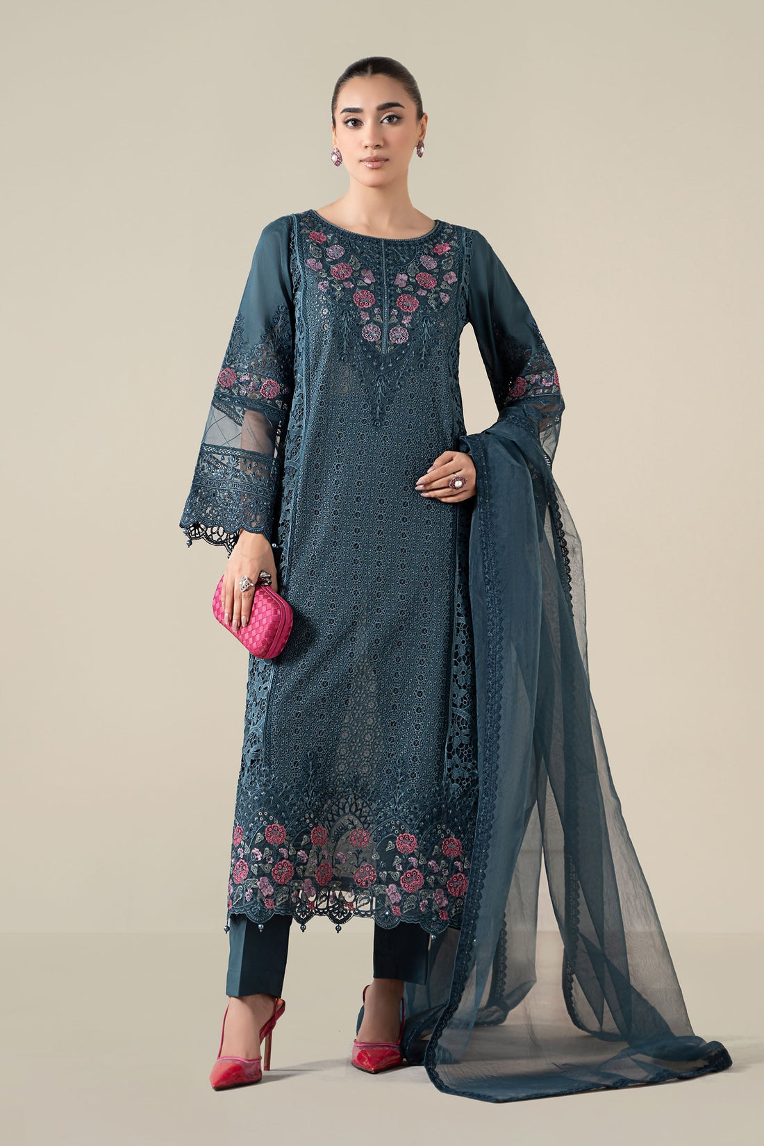Maria B | Pre Fall 25 | Lawn Suit 16 - by Libasekhas UK - Registered Vendor of : Maria B - 100% Original Designer Dress
