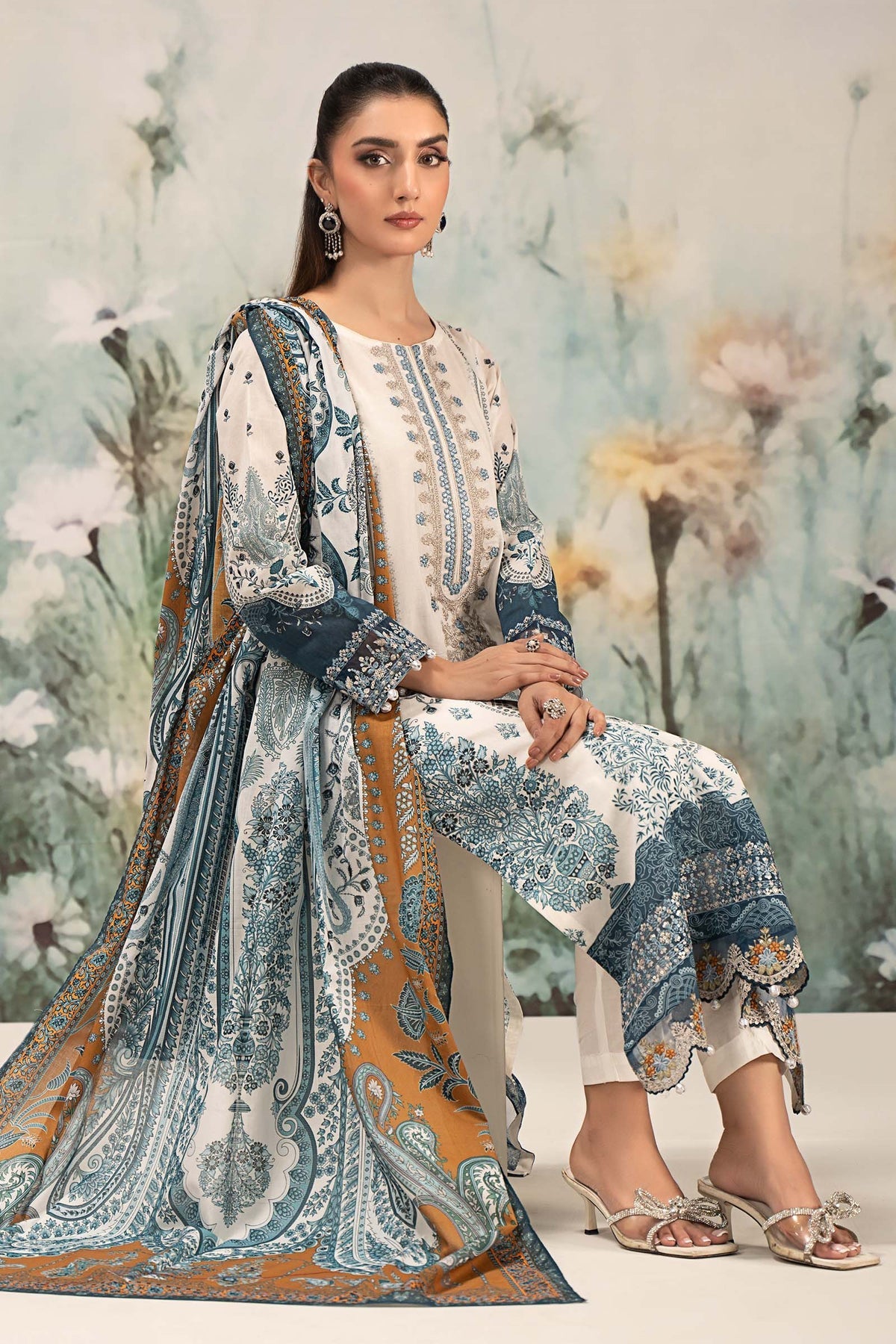 Maria B | Casual Pret 25 | DW-EF25-14 - by - Libasekhas UK - Registered Vendor of : Maria B - 100% Original Designer Dresss