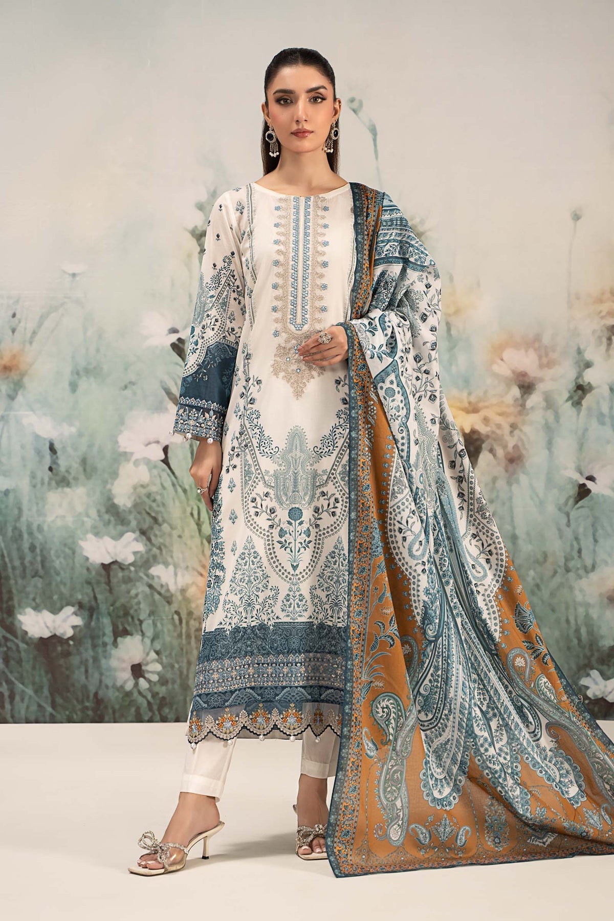 Maria B | Casual Pret 25 | DW-EF25-14 - by - Libasekhas UK - Registered Vendor of : Maria B - 100% Original Designer Dresss