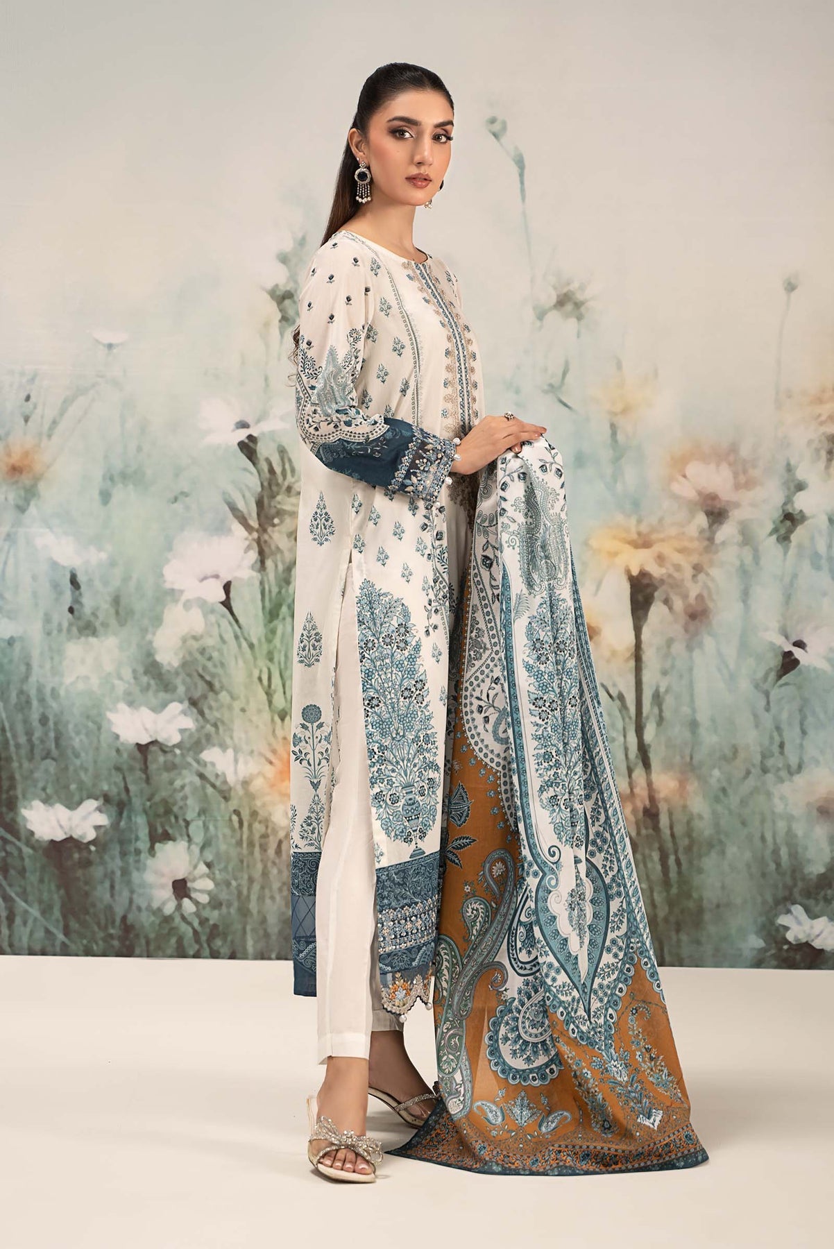 Maria B | Casual Pret 25 | DW-EF25-14 - by - Libasekhas UK - Registered Vendor of : Maria B - 100% Original Designer Dresss