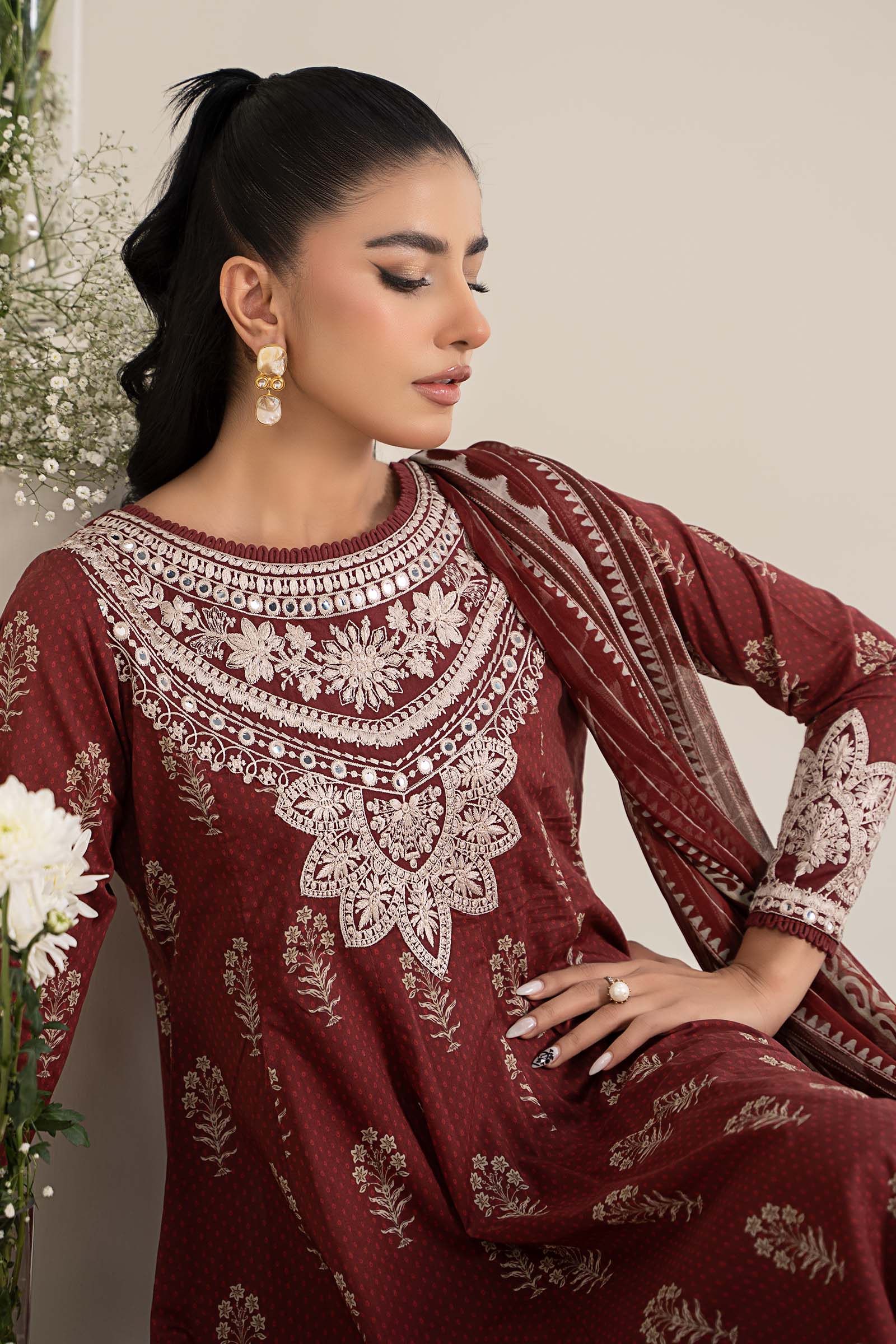 Maira B | Ready to Wear | DW-EF25-22 - by - Libasekhas UK - Registered Vendor of : Maria B - 100% Original Designer Dresss