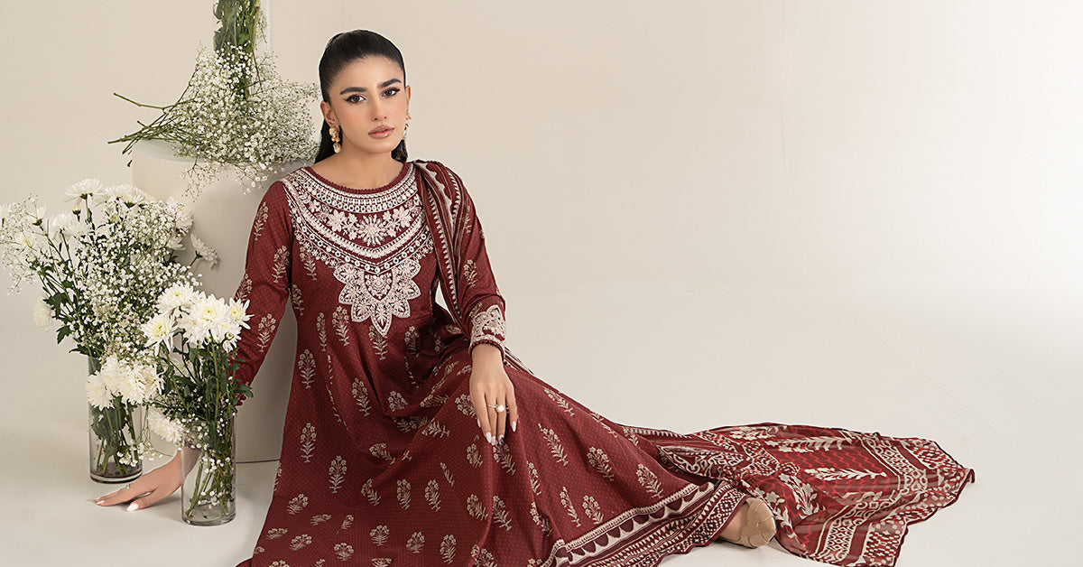 Maria B | Casual Pret 25 | DW-EF25-22 - by - Libasekhas UK - Registered Vendor of : Maria B - 100% Original Designer Dresss