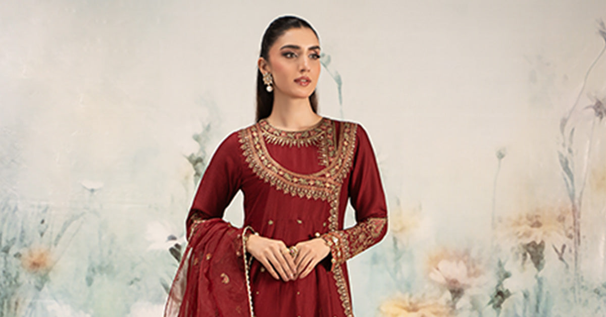 Maira B | Ready to Wear | DW-EF25-40 - by - Libasekhas UK - Registered Vendor of : Maria B - 100% Original Designer Dresss