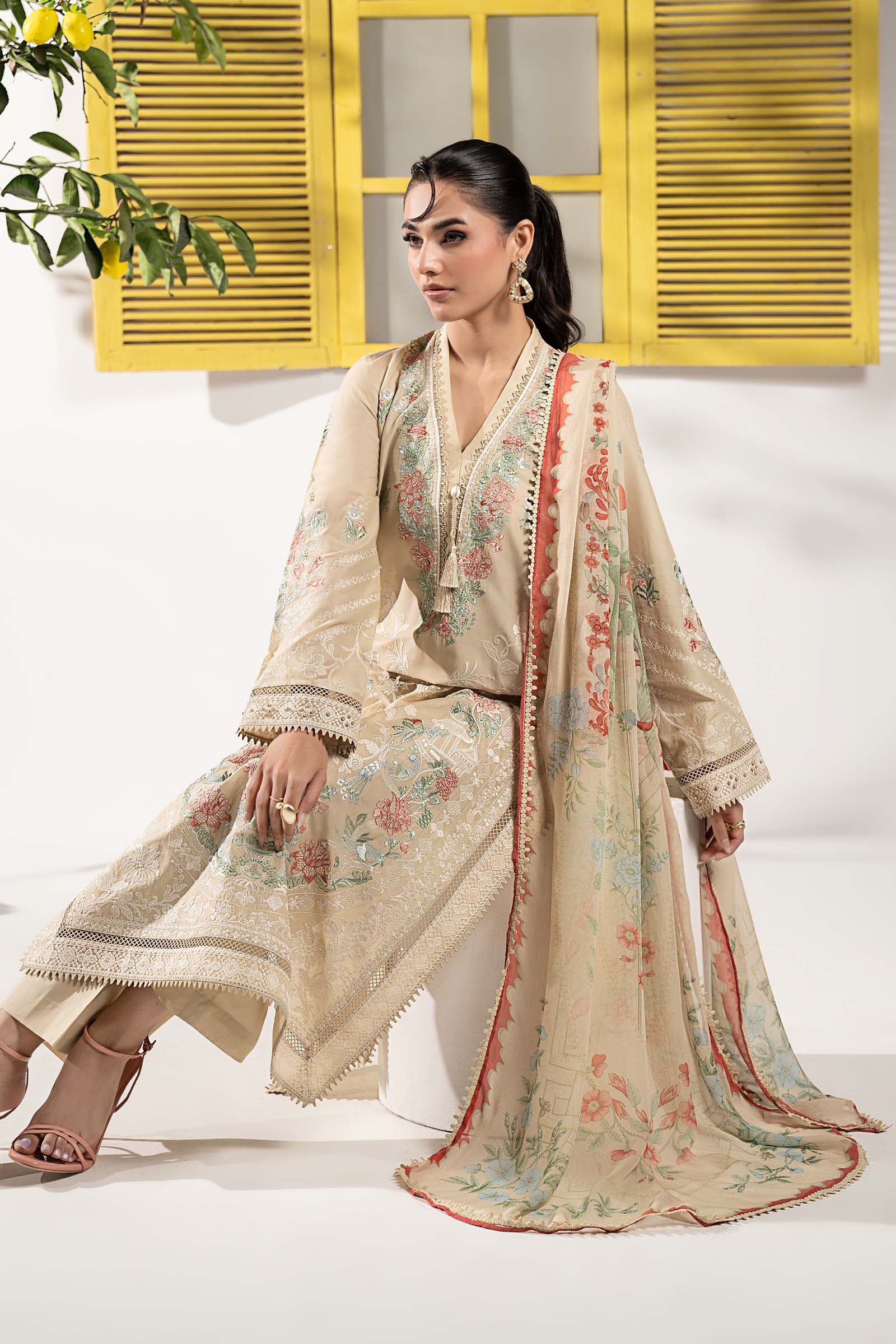 Maria B | Eid Festive Pret | DW-EF26-180 - by Libasekhas UK - Registered Vendor of : Maria B - 100% Original Designer Dress