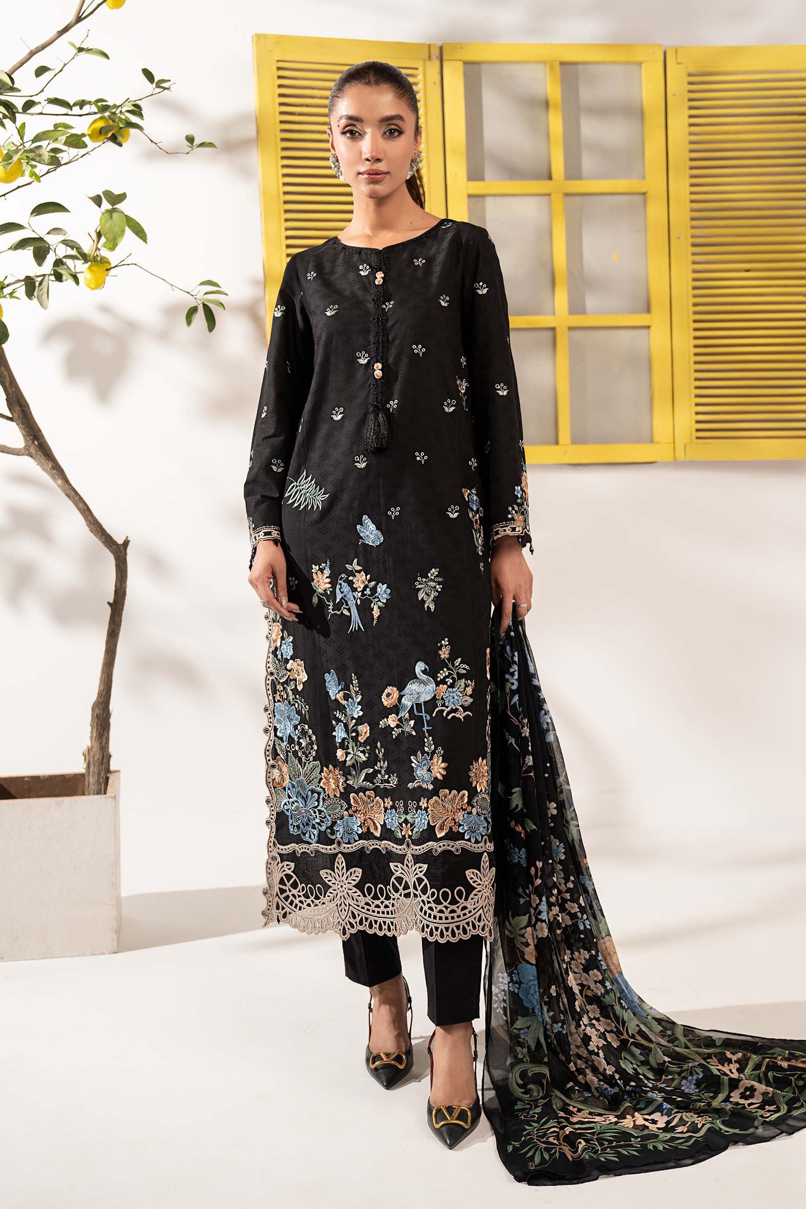 Maria B | Eid Festive Pret | DW-EF26-52 - by Libasekhas UK - Registered Vendor of : Maria B - 100% Original Designer Dress