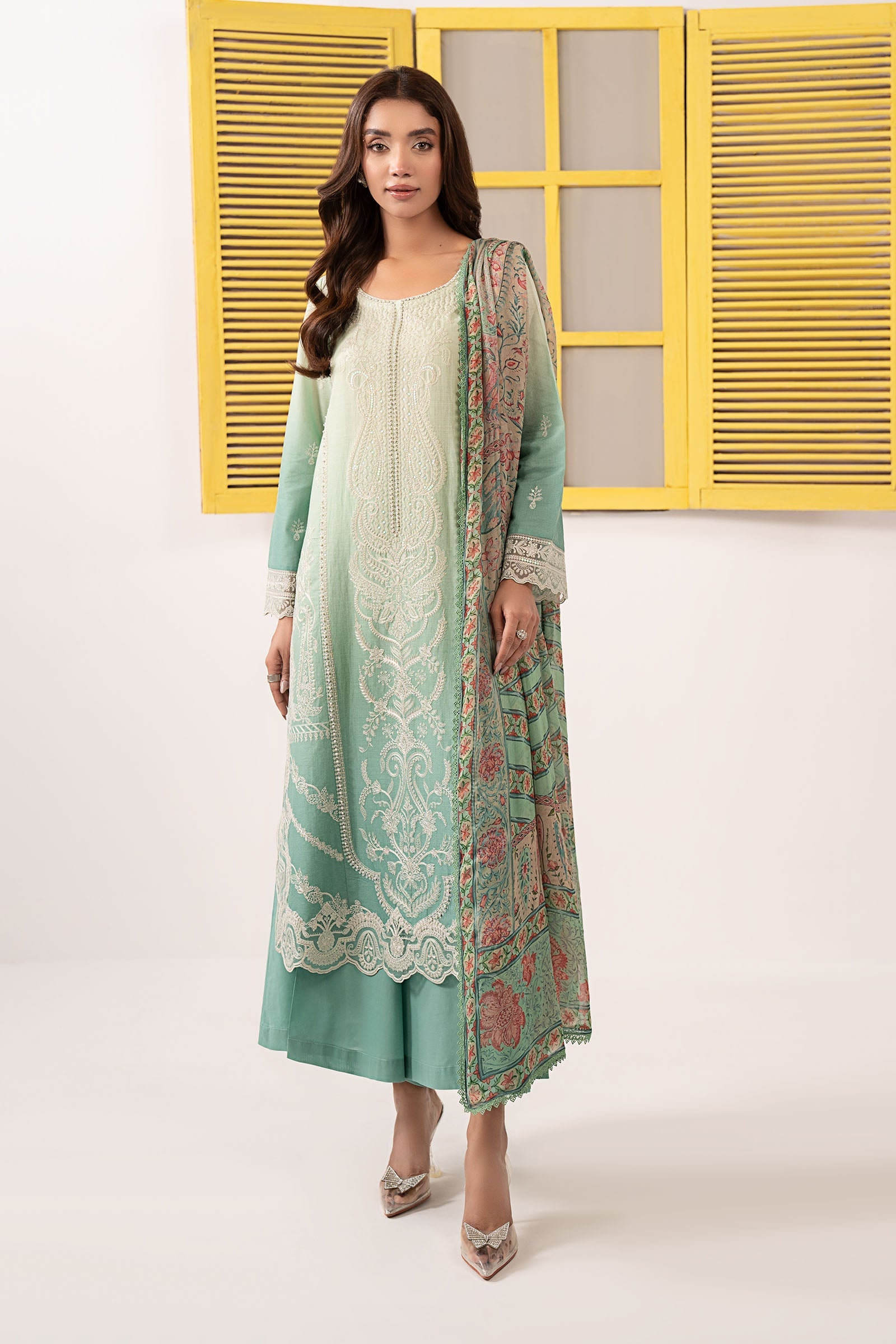 Maria B | Eid Festive Pret | DW-EF26-63 - by Libasekhas UK - Registered Vendor of : Maria B - 100% Original Designer Dress