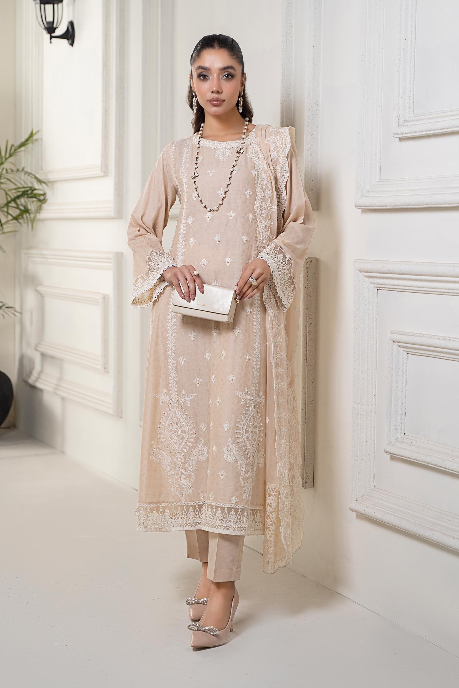 Maria B | Eid Festive Pret | DW-EF24-117R1 - by Libasekhas UK - Registered Vendor of : Maria B - 100% Original Designer Dress