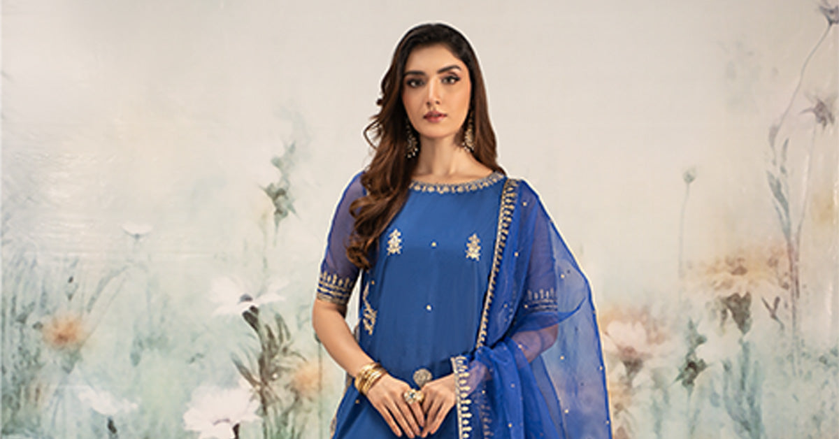 Maira B | Ready to Wear | DW-EF25-102 - by - Libasekhas UK - Registered Vendor of : Maria B - 100% Original Designer Dresss