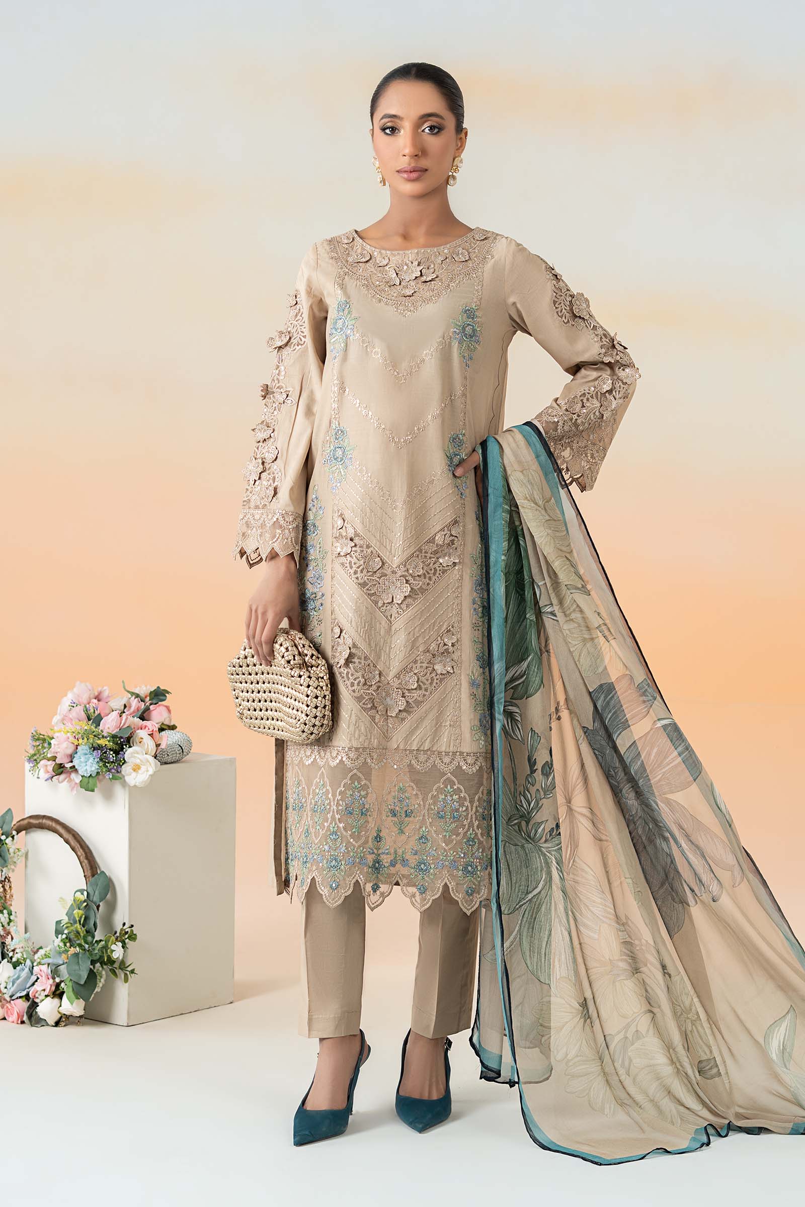 Maira B | Ready to Wear | DW-EF25-53 - by - Libasekhas UK - Registered Vendor of : Maria B - 100% Original Designer Dresss