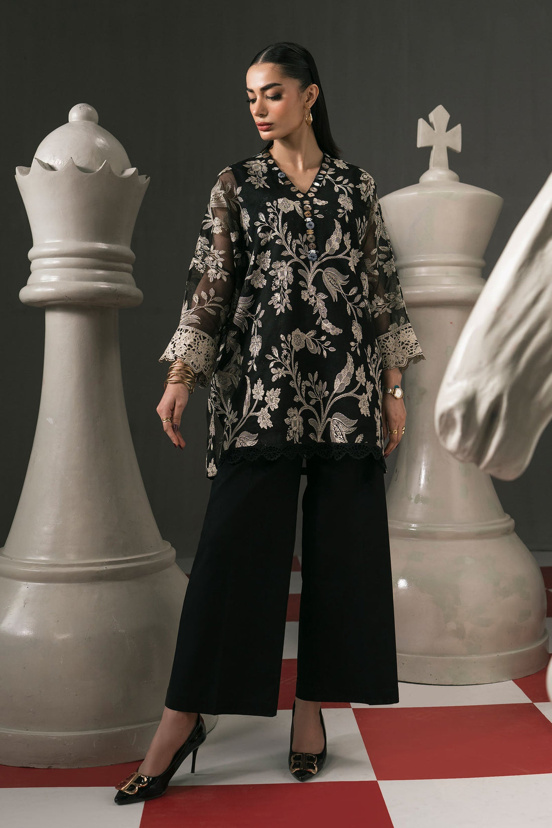 Maria B | Eid Festive Pret | DW-EF26-11 - by Libasekhas UK - Registered Vendor of : Maria B - 100% Original Designer Dress