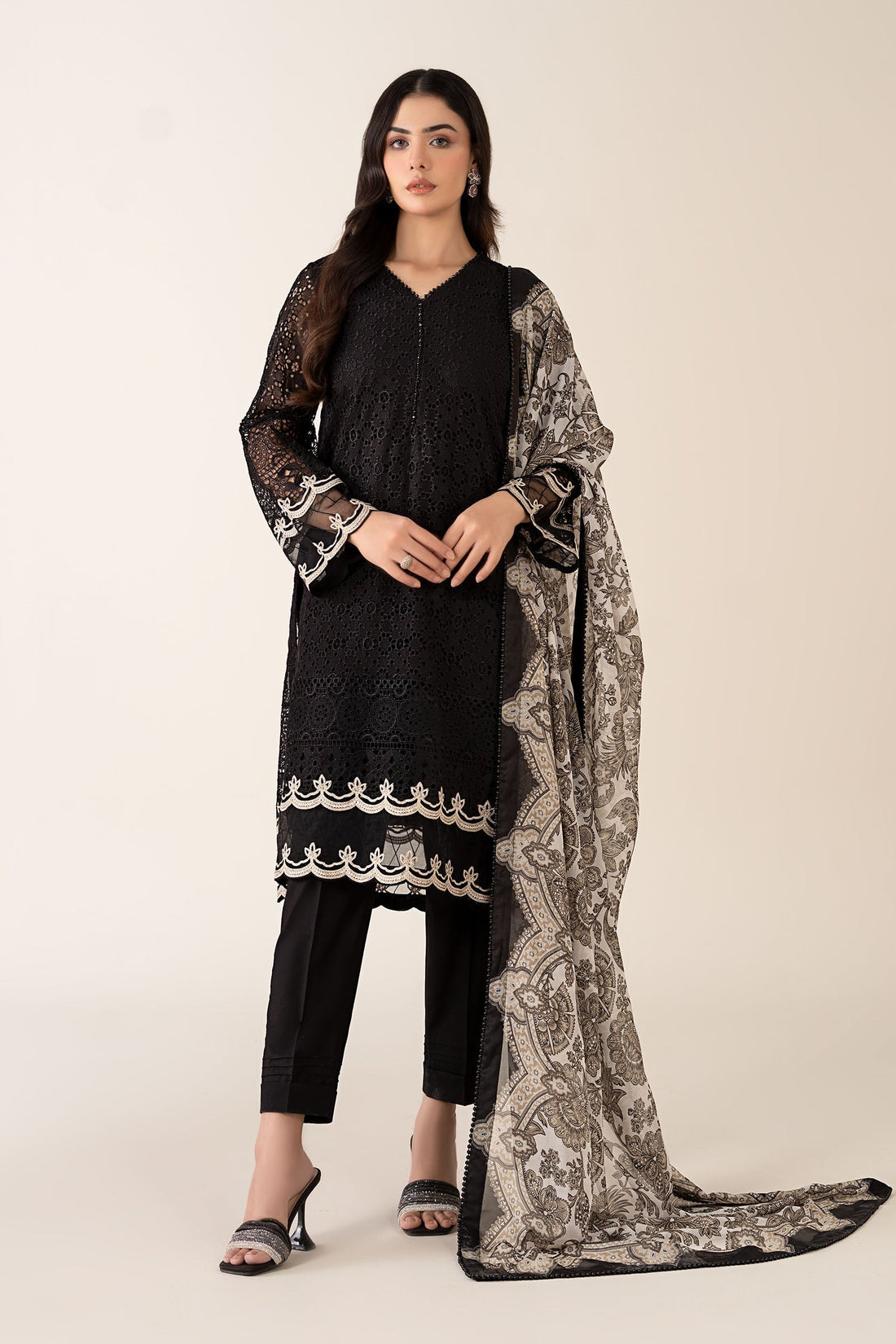 Maria B | Pre Fall 25 | Chiffon Suit 06 - by Libasekhas UK - Registered Vendor of : Maria B - 100% Original Designer Dress