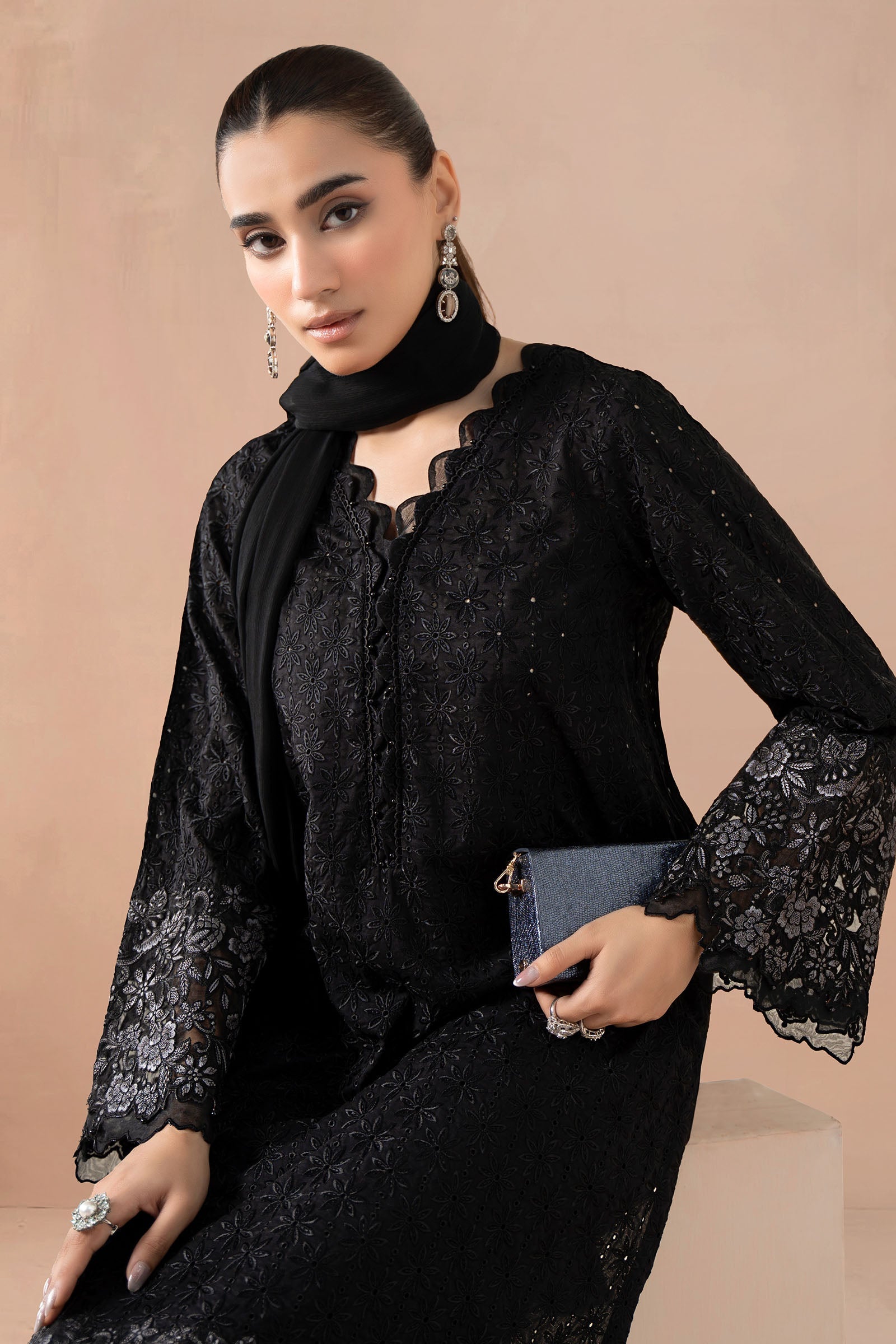 Maria B | Pre Fall Dresses | 3 Piece Embroidered Lawn Suit SS - by Libasekhas UK - Registered Vendor of : Maria B - 100% Original Designer Dress