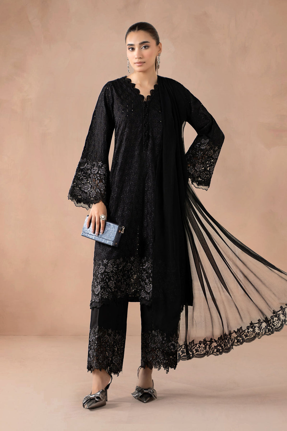 Maria B | Pre Fall Dresses | 3 Piece Embroidered Lawn Suit SS - by Libasekhas UK - Registered Vendor of : Maria B - 100% Original Designer Dress