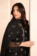 Maria B | Pre Fall Dresses | 3 Piece Embroidered Lawn Suit Black - by Libasekhas UK - Registered Vendor of : Maria B - 100% Original Designer Dress