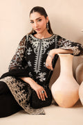 Maria B | Pre Fall Dresses | 3 Piece Embroidered Cotton Net Suit Black - by Libasekhas UK - Registered Vendor of : Maria B - 100% Original Designer Dress