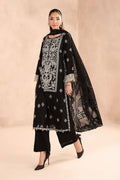 Maria B | Pre Fall Dresses | 3 Piece Embroidered Dobby Suit Black - by Libasekhas UK - Registered Vendor of : Maria B - 100% Original Designer Dress