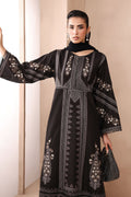 Maria B | Pre Fall Dresses | 3 Piece Embroidered Dobby Suit Black2 - by Libasekhas UK - Registered Vendor of : Maria B - 100% Original Designer Dress