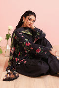 Maria B | Pre Fall Dresses | 3 Piece Embroidered Cotton Suit Black - by Libasekhas UK - Registered Vendor of : Maria B - 100% Original Designer Dress