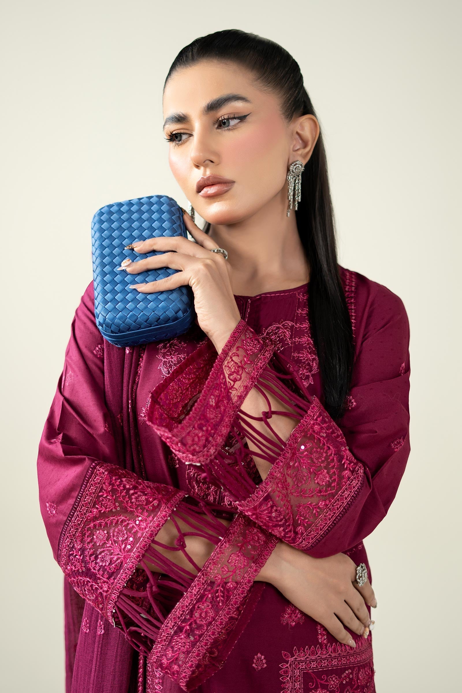 Maria B | Pre Fall Dresses | 3 Piece Embroidered Dobby Suit PP - by Libasekhas UK - Registered Vendor of : Maria B - 100% Original Designer Dress