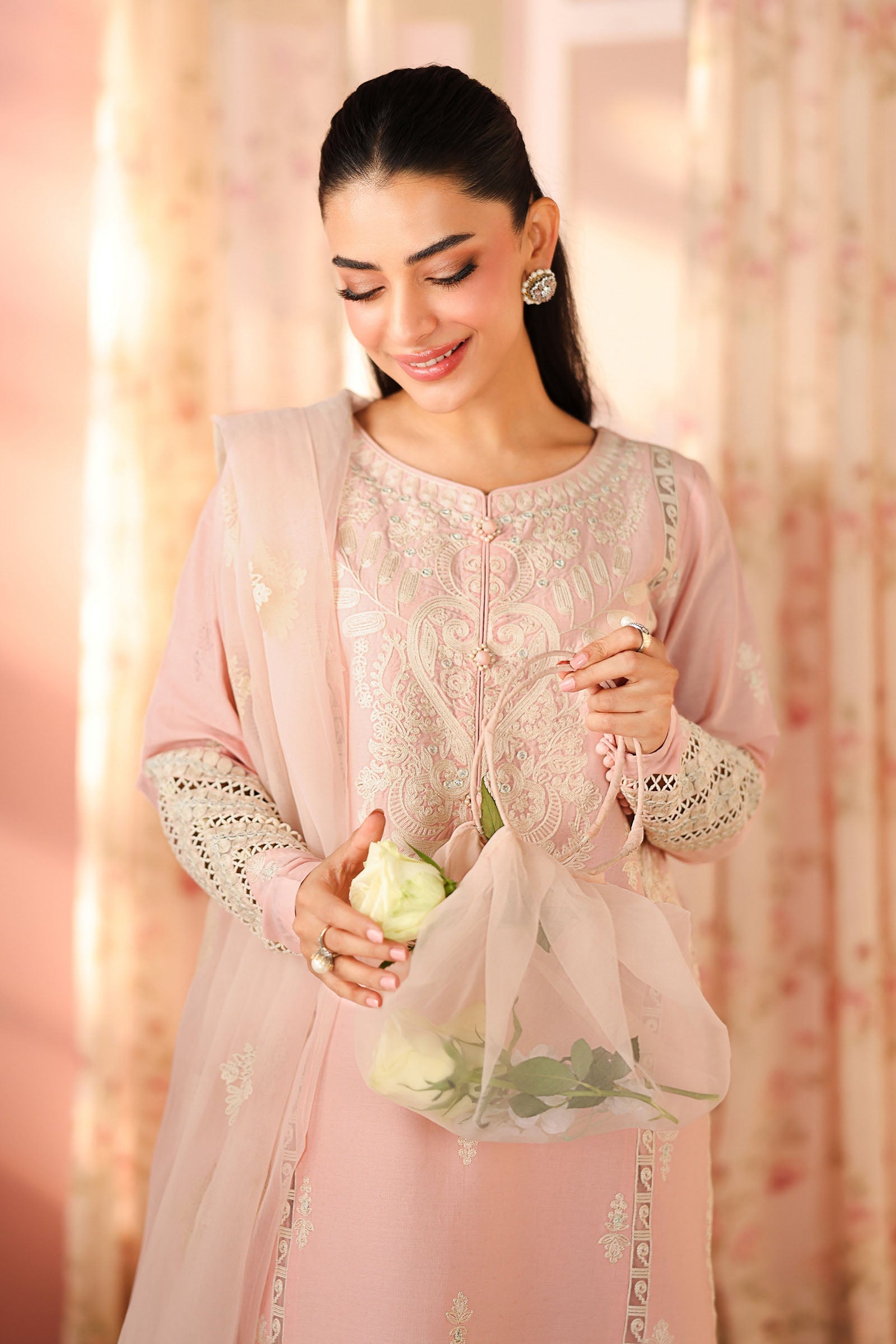 Maria B | Pre Fall Dresses | 3 Piece Embroidered Dobby Suit DD - by Libasekhas UK - Registered Vendor of : Maria B - 100% Original Designer Dress