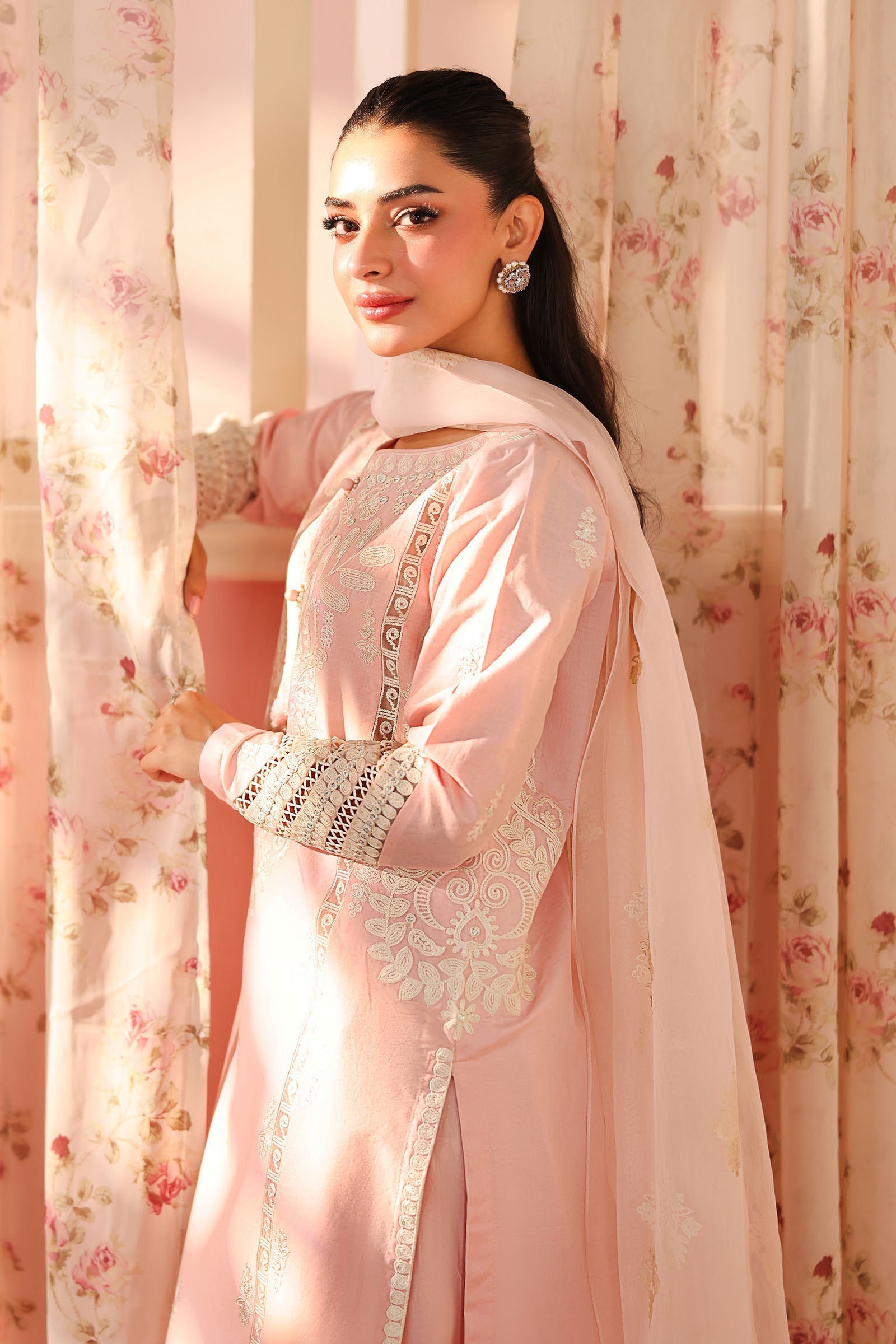 Maria B | Pre Fall Dresses | 3 Piece Embroidered Dobby Suit DD - by Libasekhas UK - Registered Vendor of : Maria B - 100% Original Designer Dress