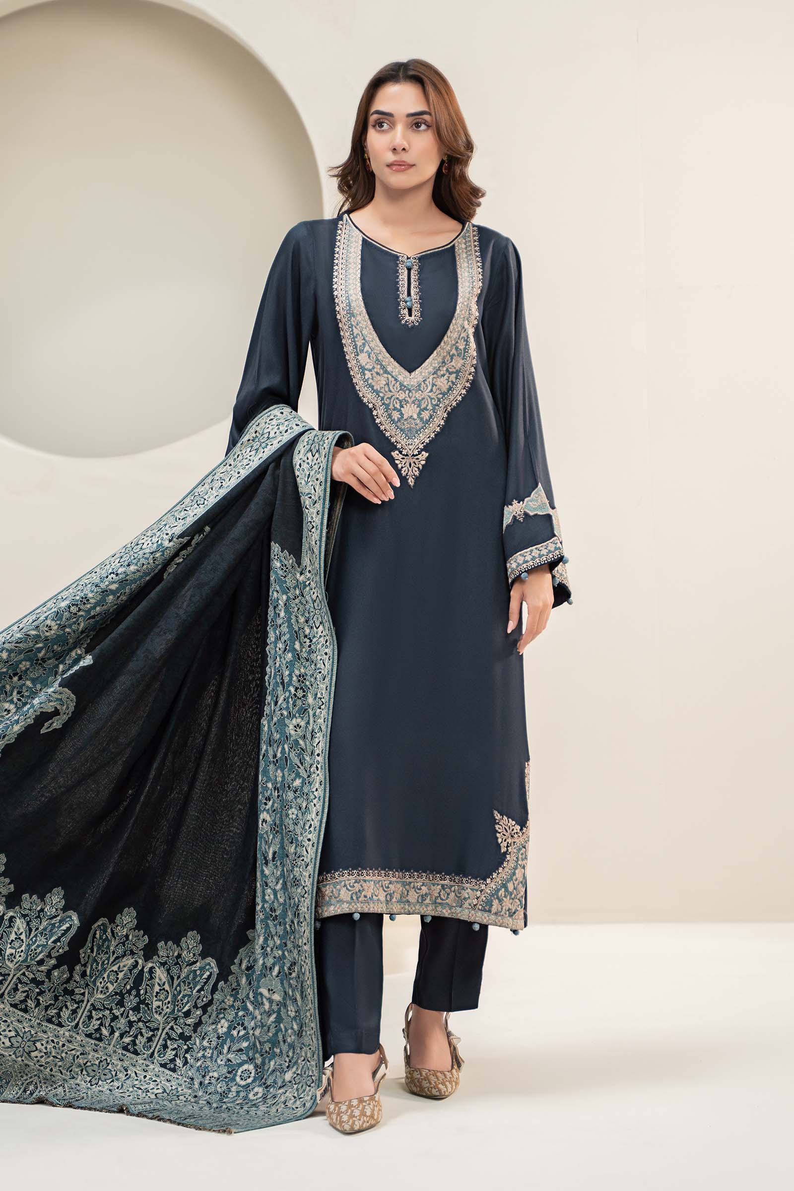 Maira B | Ready to Wear | DW-W24-102 - by - Libasekhas UK - Registered Vendor of : Maria B - 100% Original Designer Dresss