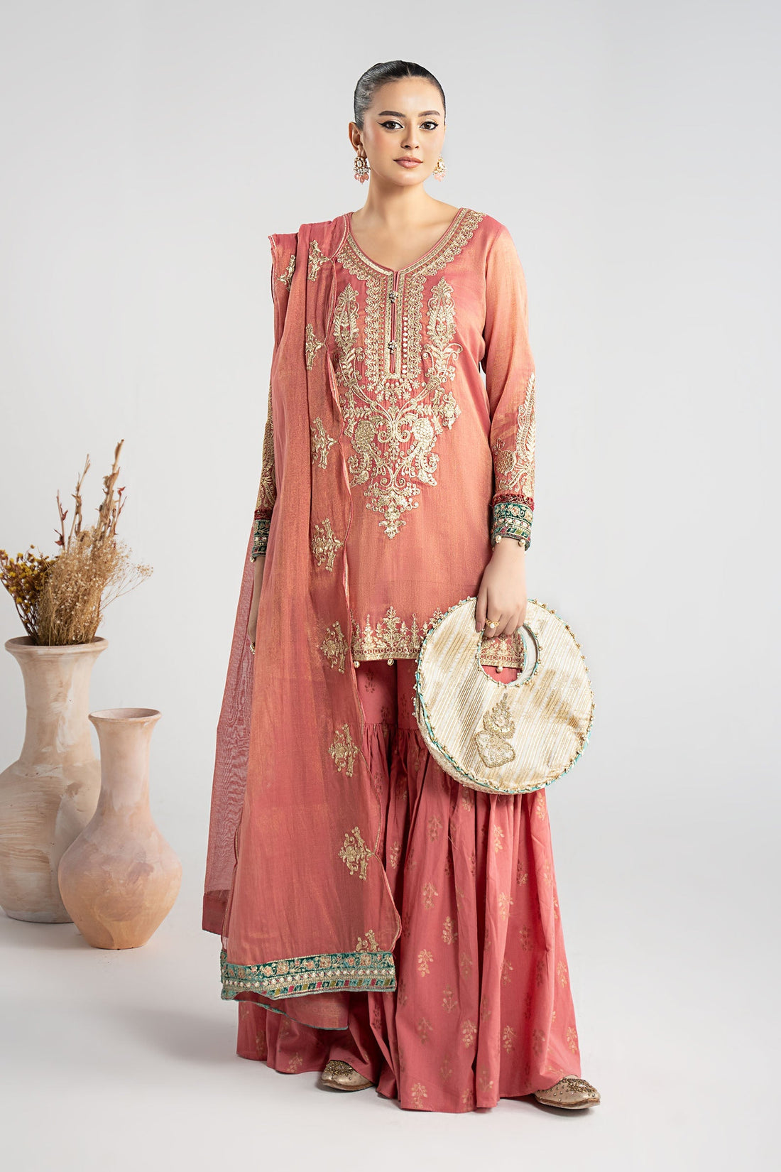 Maria B | Pre Fall Dresses | 3 Piece Embroidered Masoori Suit ZD - by Libasekhas UK - Registered Vendor of : Maria B - 100% Original Designer Dress