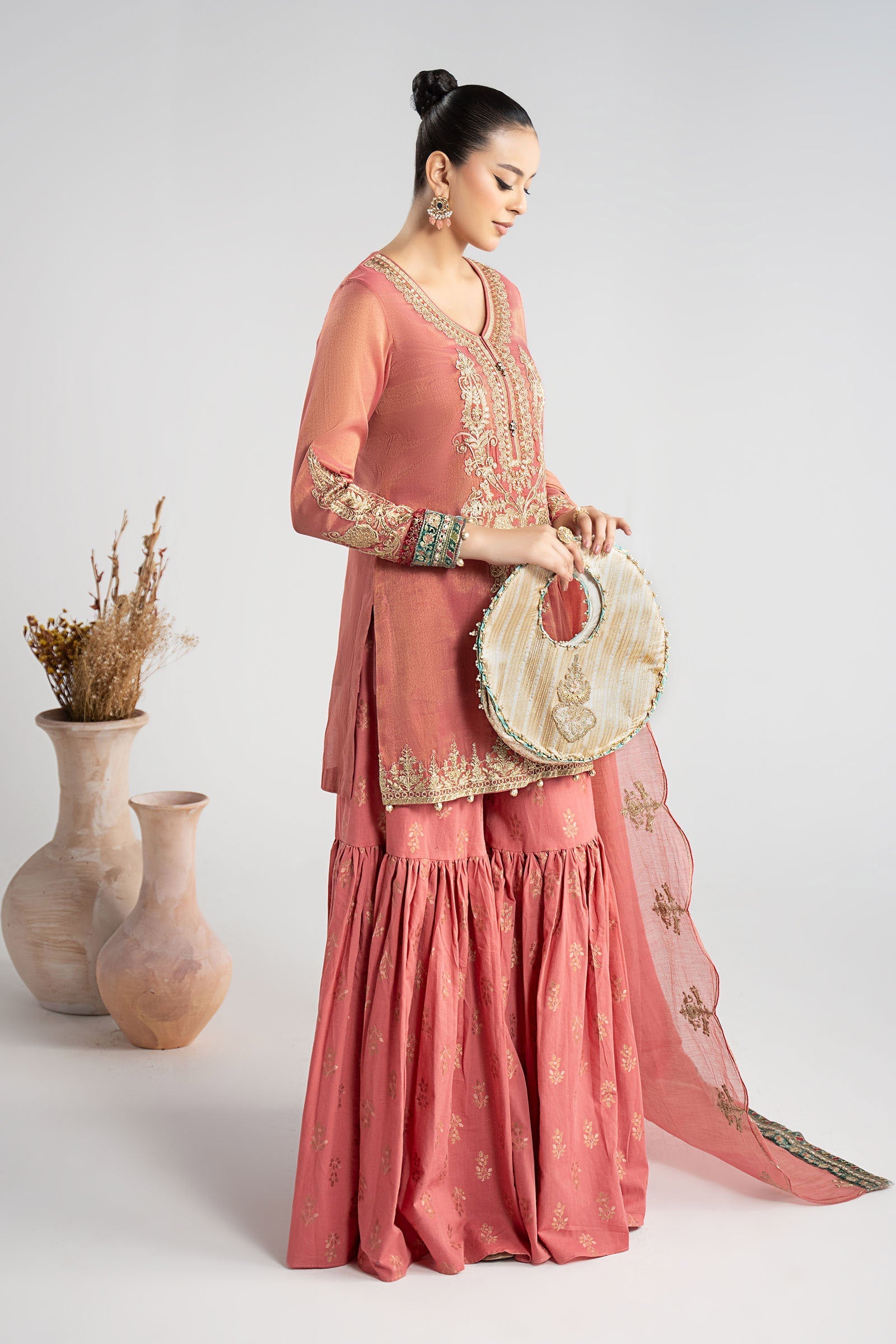 Maria B | Pre Fall Dresses | 3 Piece Embroidered Masoori Suit ZD - by Libasekhas UK - Registered Vendor of : Maria B - 100% Original Designer Dress