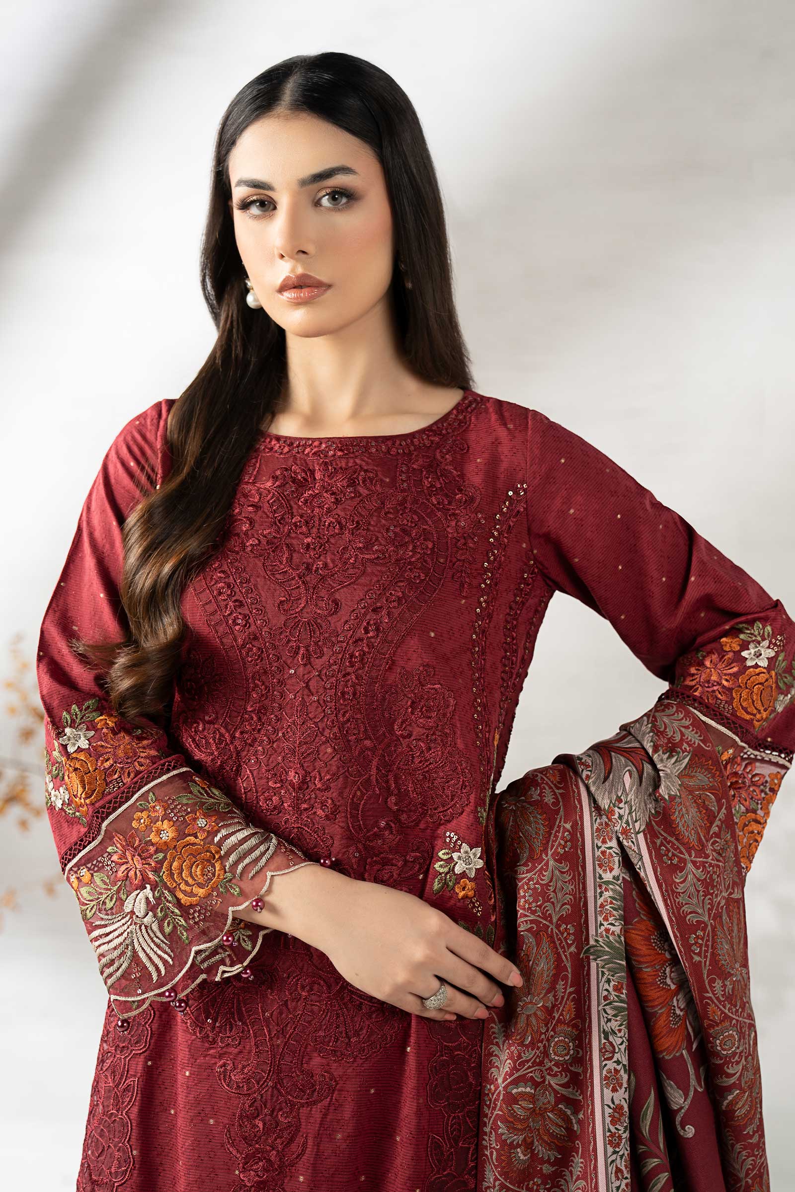 Maria B | Pre fall Dresses | DW-W25-06  M - by Libasekhas UK - Registered Vendor of : Maria B - 100% Original Designer Dress