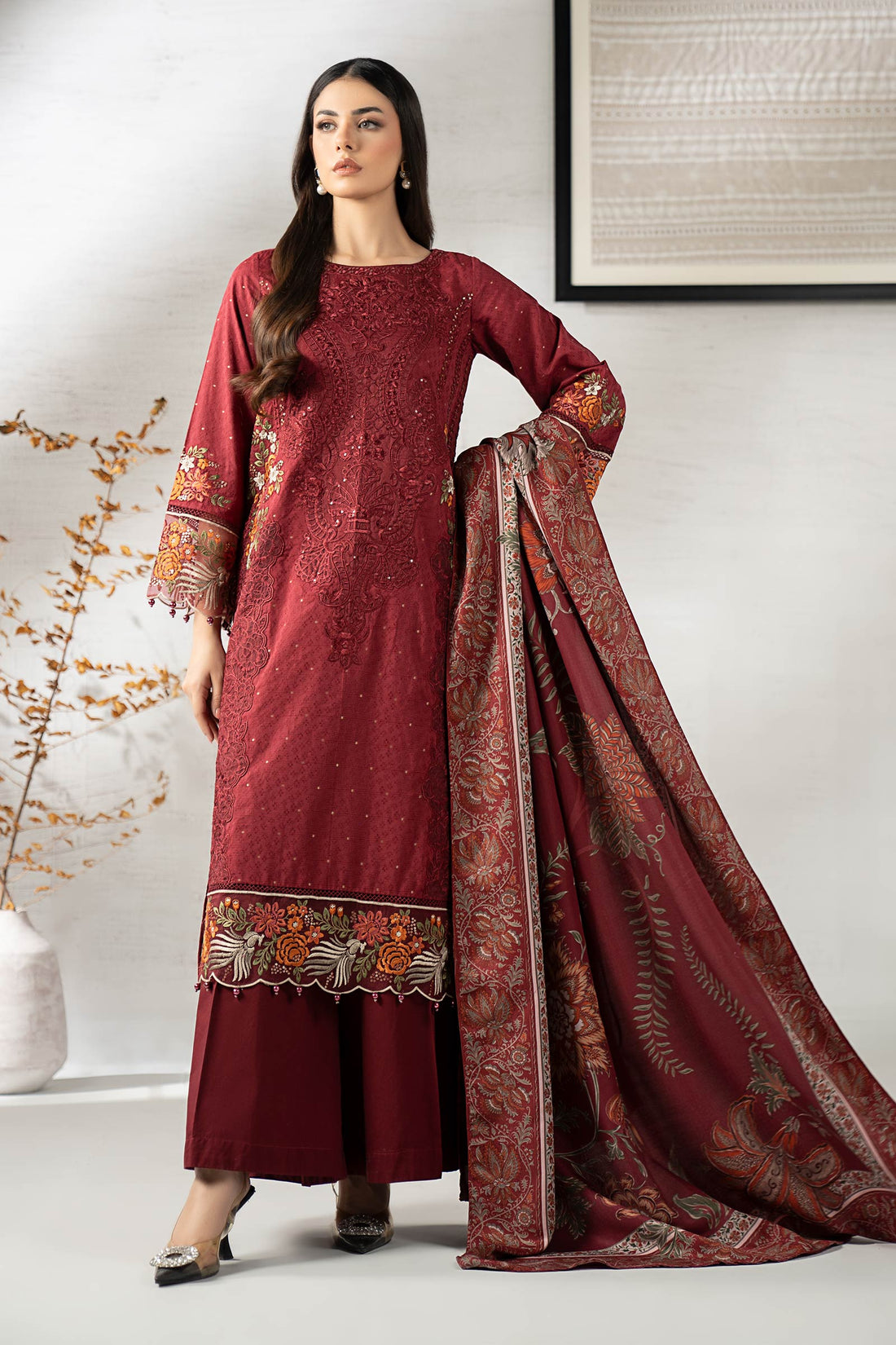 Maria B | Pre fall Dresses | DW-W25-06  M - by Libasekhas UK - Registered Vendor of : Maria B - 100% Original Designer Dress