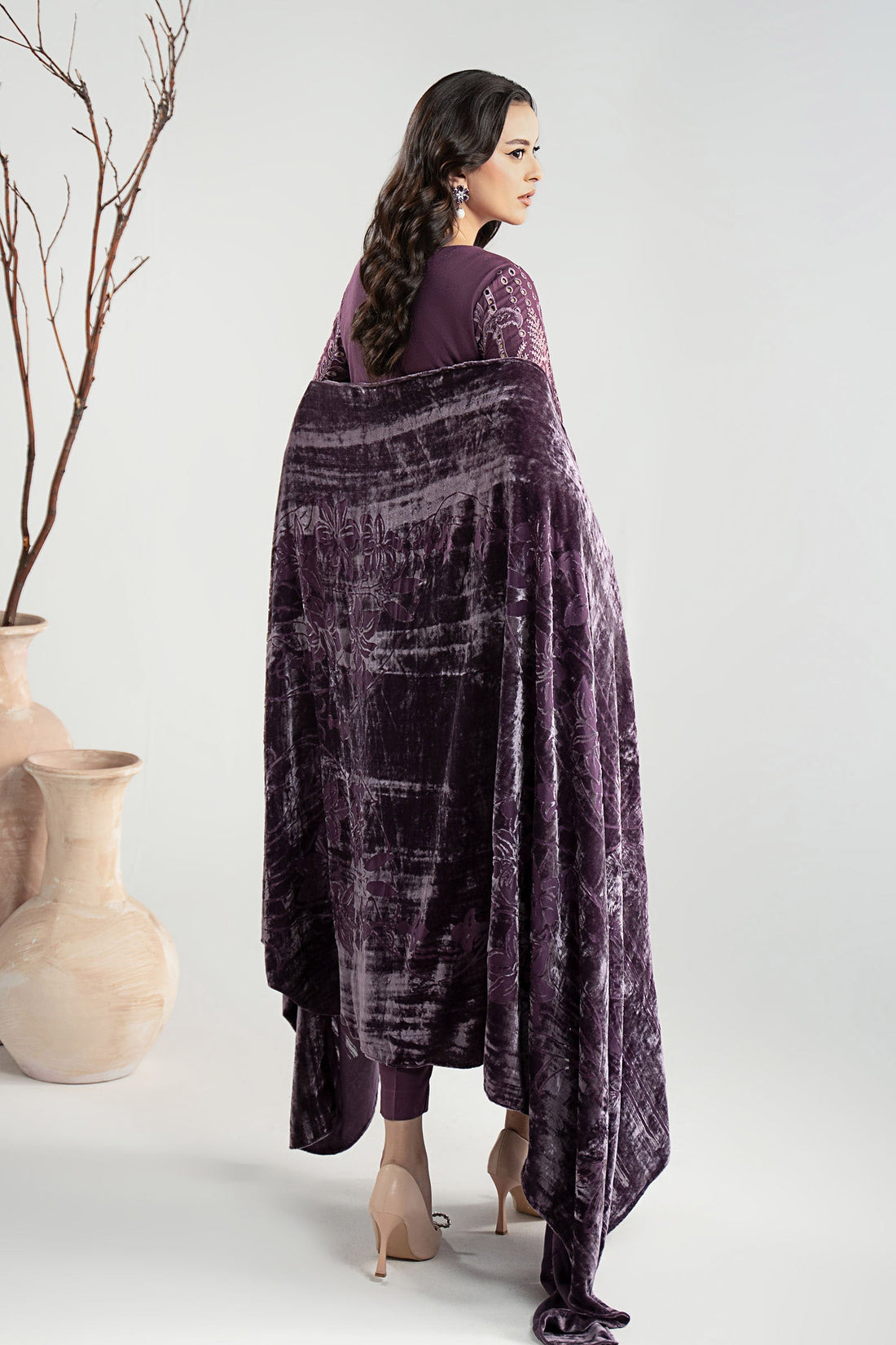 Maria B | Pre Fall Dresses | 3 Piece Embroidered Linen Suit ZD - by Libasekhas UK - Registered Vendor of : Maria B - 100% Original Designer Dress
