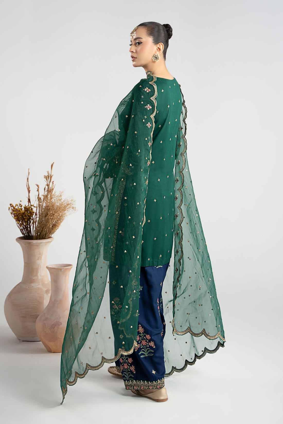 Maria B | Pre Fall Dresses | 3 Piece Embroidered Linen Suit ZC - by Libasekhas UK - Registered Vendor of : Maria B - 100% Original Designer Dress