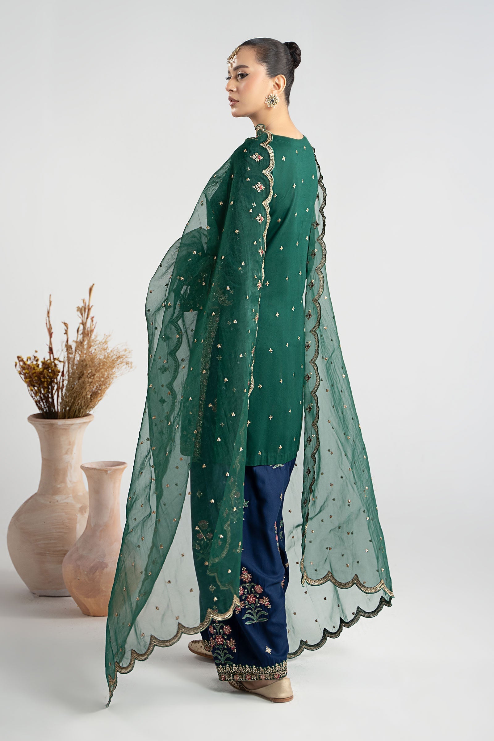 Maria B | Pre Fall Dresses | 3 Piece Embroidered Linen Suit ZC - by Libasekhas UK - Registered Vendor of : Maria B - 100% Original Designer Dress
