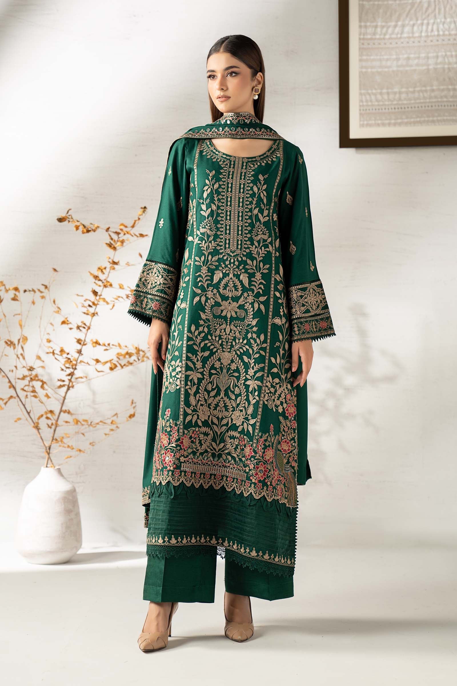 Maria B | Pre fall Dresses | DW-W25-32 G - by Libasekhas UK - Registered Vendor of : Maria B - 100% Original Designer Dress