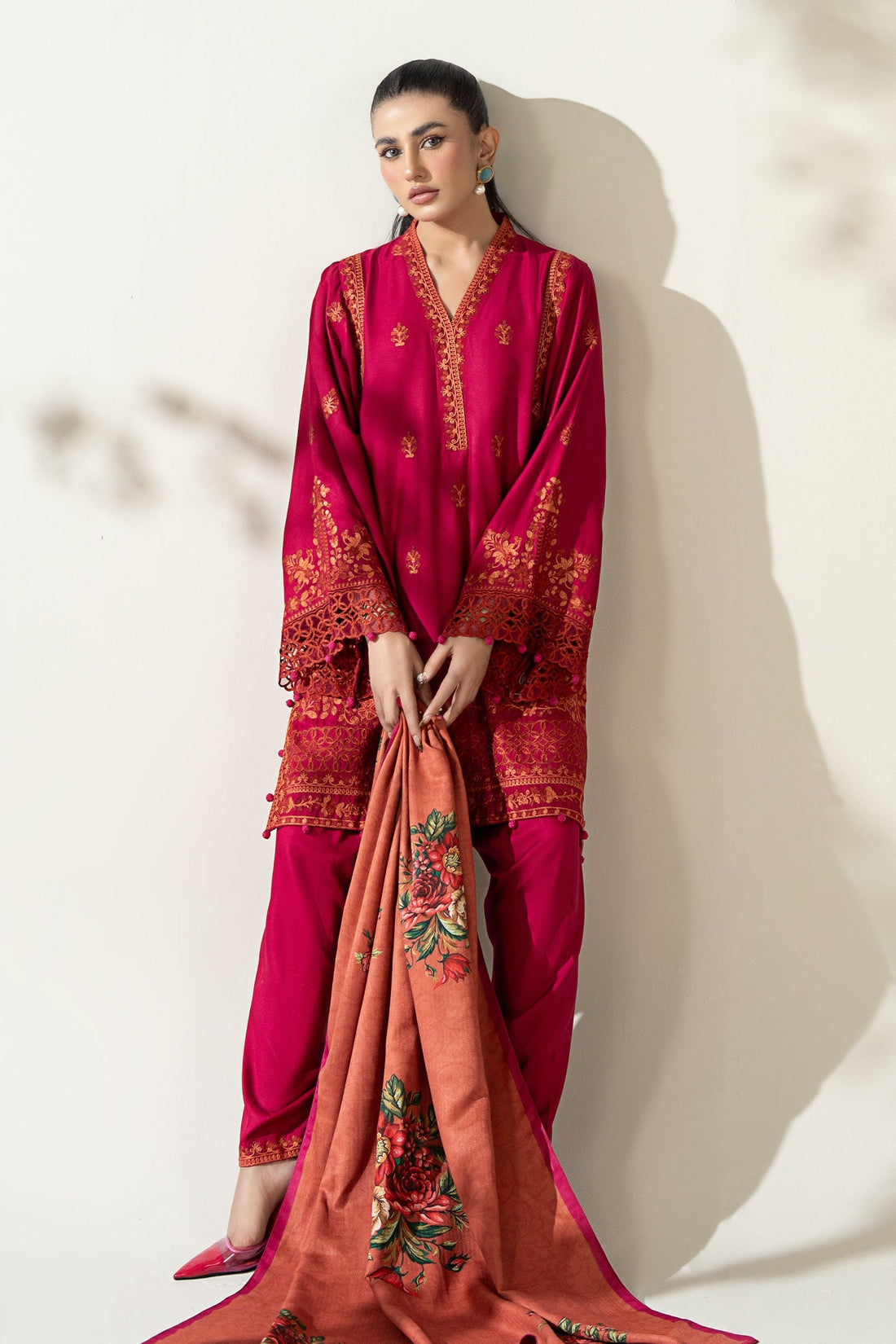 Maria B | Pre Fall Dresses | 3 Piece Embroidered Marina Suit XX - by Libasekhas UK - Registered Vendor of : Maria B - 100% Original Designer Dress