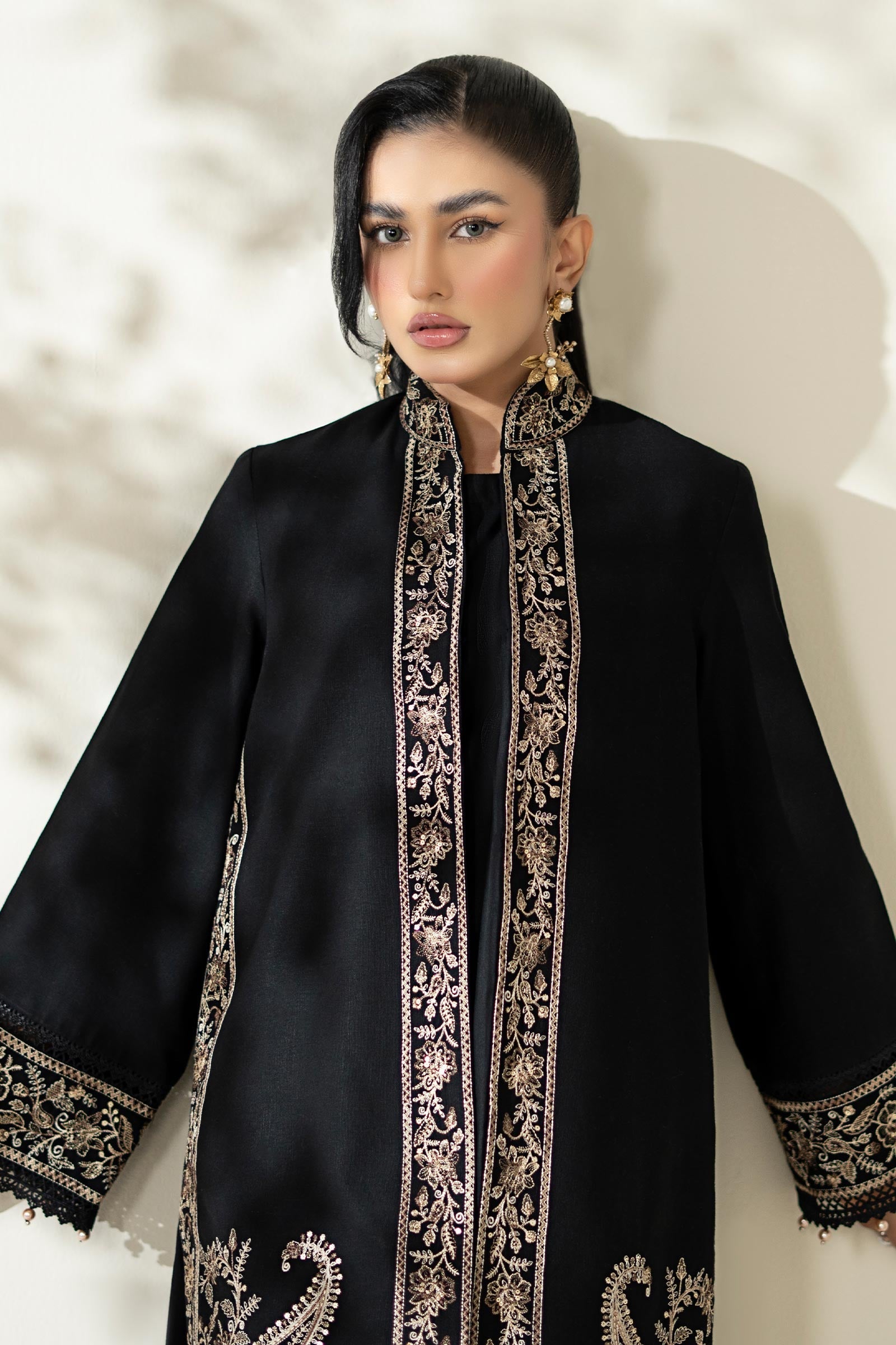 Maria B | Pre Fall Dresses | 3 Piece Embroidered Khaddar Suit YY - by Libasekhas UK - Registered Vendor of : Maria B - 100% Original Designer Dress