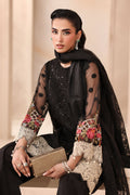 Maria B | Pre Fall Dresses | 3 Piece Embroidered Organza Jacquard Suit Black - by Libasekhas UK - Registered Vendor of : Maria B - 100% Original Designer Dress