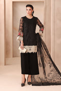 Maria B | Pre Fall Dresses | 3 Piece Embroidered Organza Jacquard Suit Black - by Libasekhas UK - Registered Vendor of : Maria B - 100% Original Designer Dress