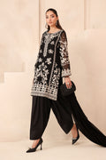 Maria B | Pre Fall Dresses | 3 Piece Embroidered Cotton Net Suit Black - by Libasekhas UK - Registered Vendor of : Maria B - 100% Original Designer Dress