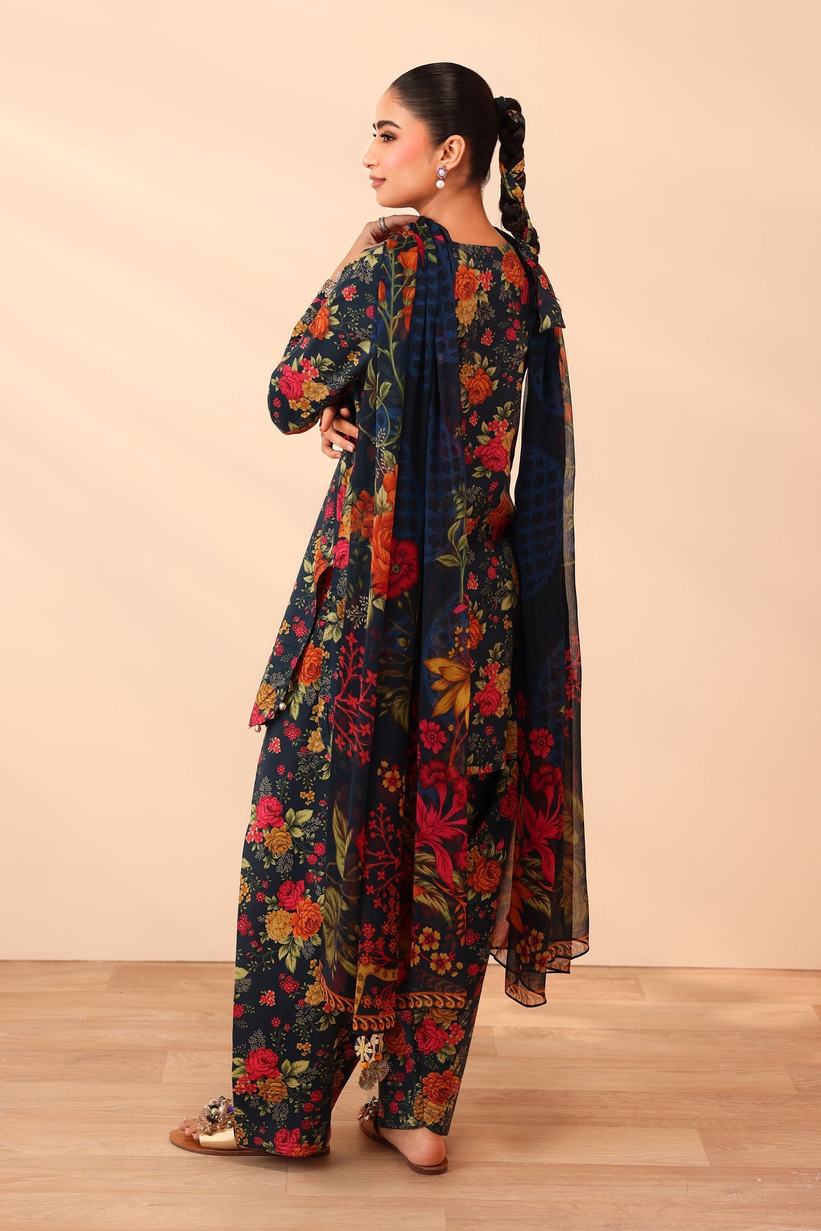 Maria B | Pre Fall Dresses | 3 Piece Embroidered Lawn Suit Deep Teal Green - by Libasekhas UK - Registered Vendor of : Maria B - 100% Original Designer Dress