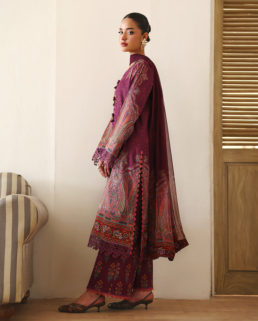 Roheenaz | Eclat Garden Printed Lawn | Dahlia Dream - by Libasekhas UK - Registered Vendor of : Roheenaz - 100% Original Designer Dress