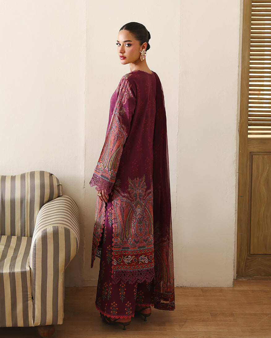 Roheenaz | Eclat Garden Printed Lawn | Dahlia Dream - by Libasekhas UK - Registered Vendor of : Roheenaz - 100% Original Designer Dress
