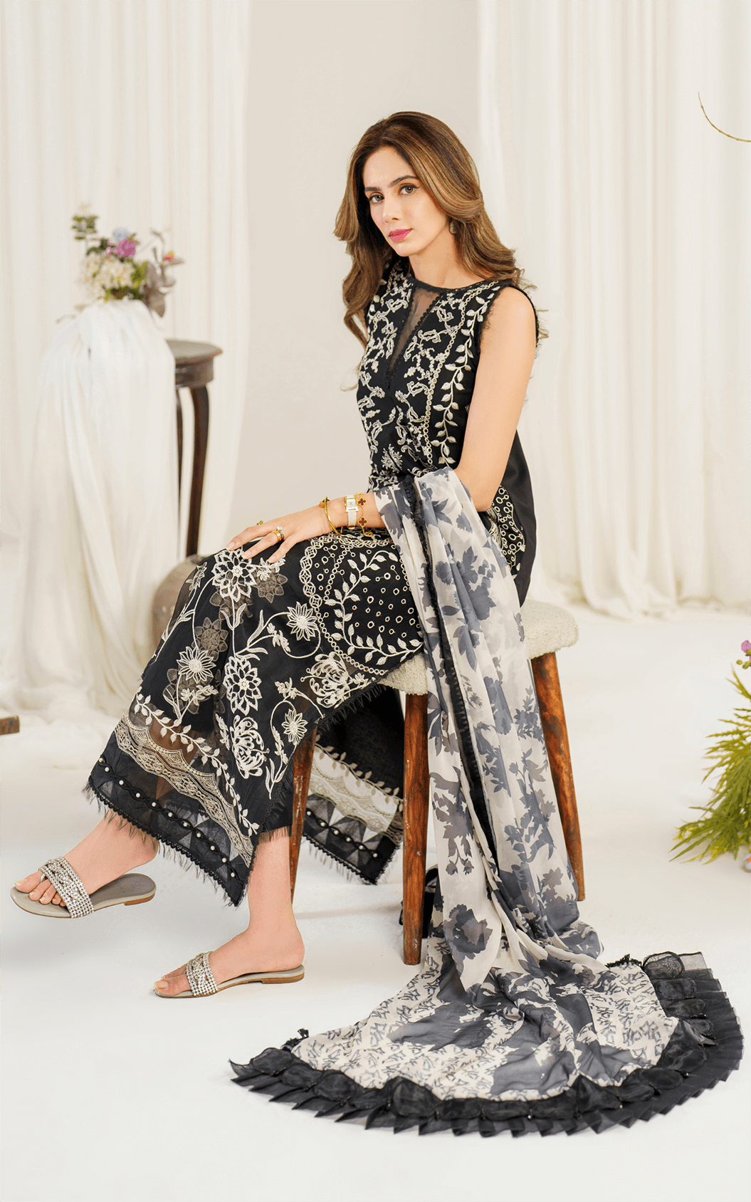 Asifa and Nabeel | Pretty in Pink Limited Edition | Dandelion (PP-1) - by - Libasekhas UK - Registered Vendor of : Asifa and Nabeel - 100% Original Designer Dresss
