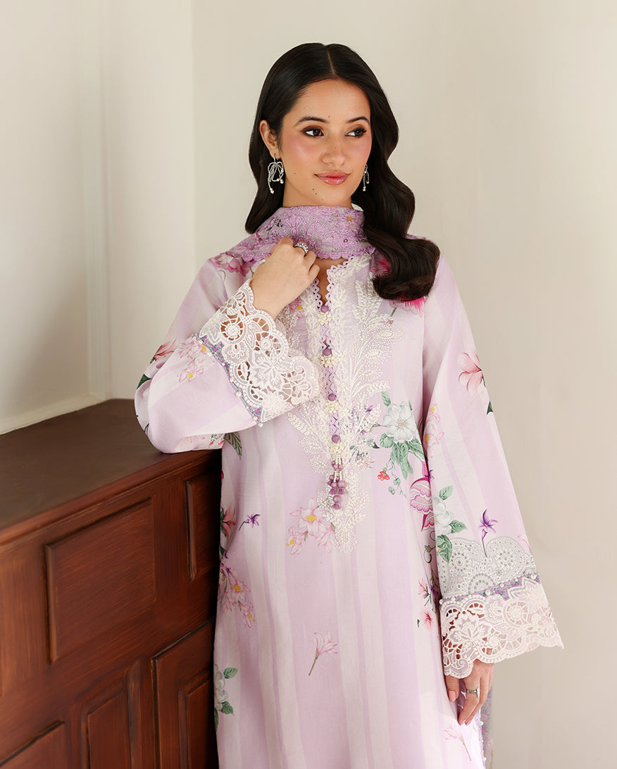 Roheenaz | Sunlit Tales Printed Embroidered Edit | Dandelion dream - by Libasekhas - Registered Vendor of : Roheenaz - 100% Original Designer Dress