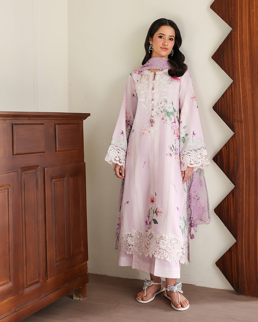 Roheenaz | Sunlit Tales Printed Embroidered Edit | Dandelion dream - by Libasekhas - Registered Vendor of : Roheenaz - 100% Original Designer Dress