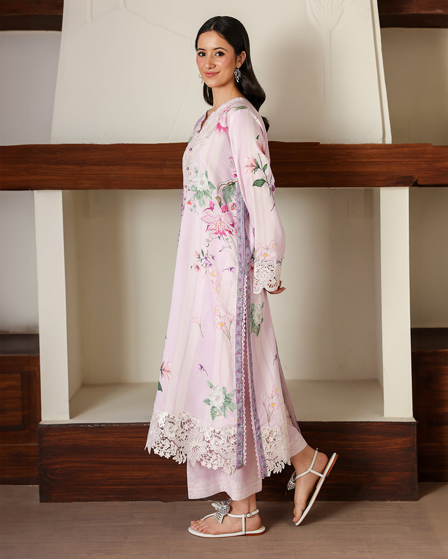 Roheenaz | Sunlit Tales Printed Embroidered Edit | Dandelion dream - by Libasekhas - Registered Vendor of : Roheenaz - 100% Original Designer Dress