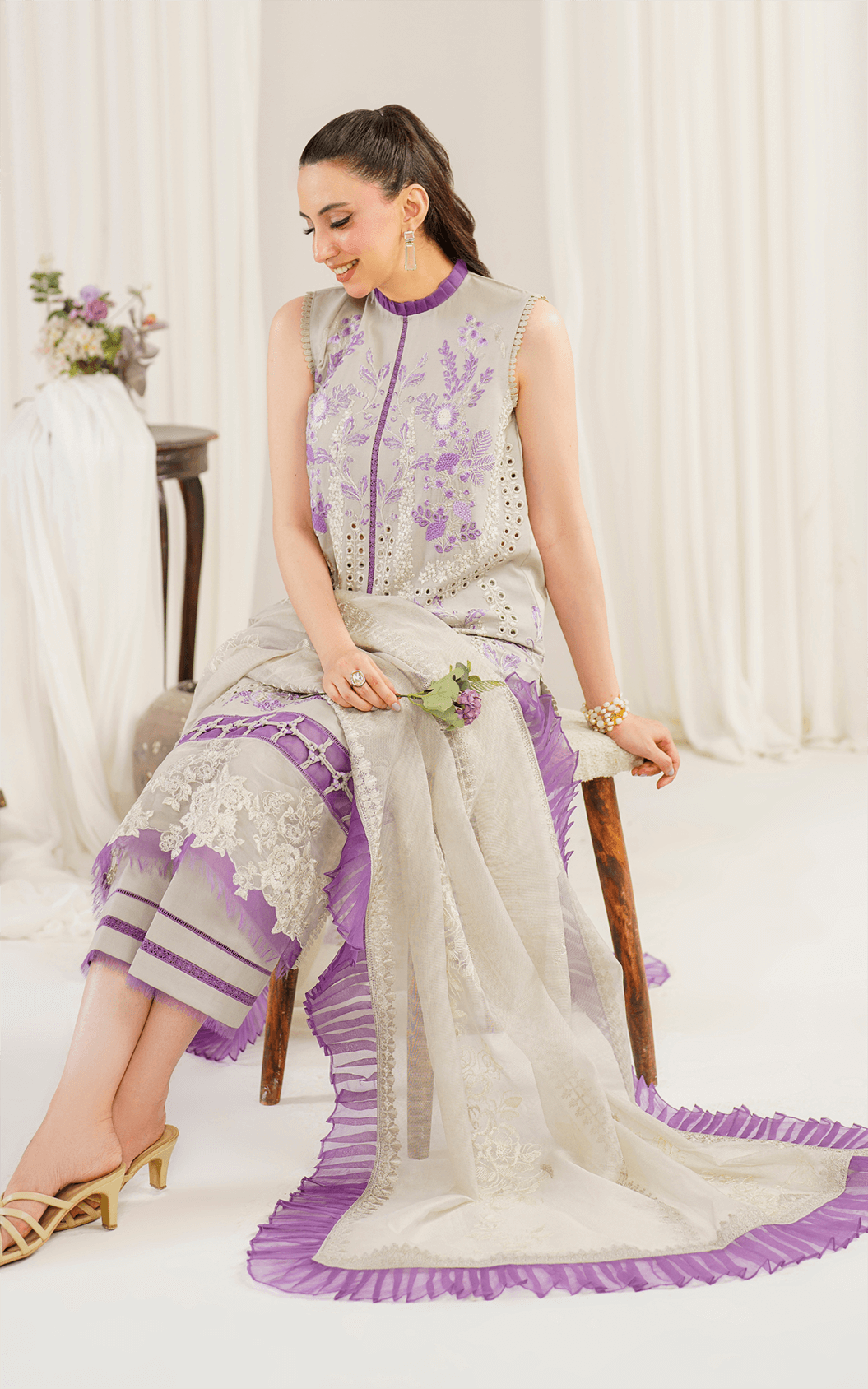 Asifa and Nabeel | Pretty in Pink Limited Edition | Daphne (PP-5) - by - Libasekhas UK - Registered Vendor of : Asifa and Nabeel - 100% Original Designer Dresss