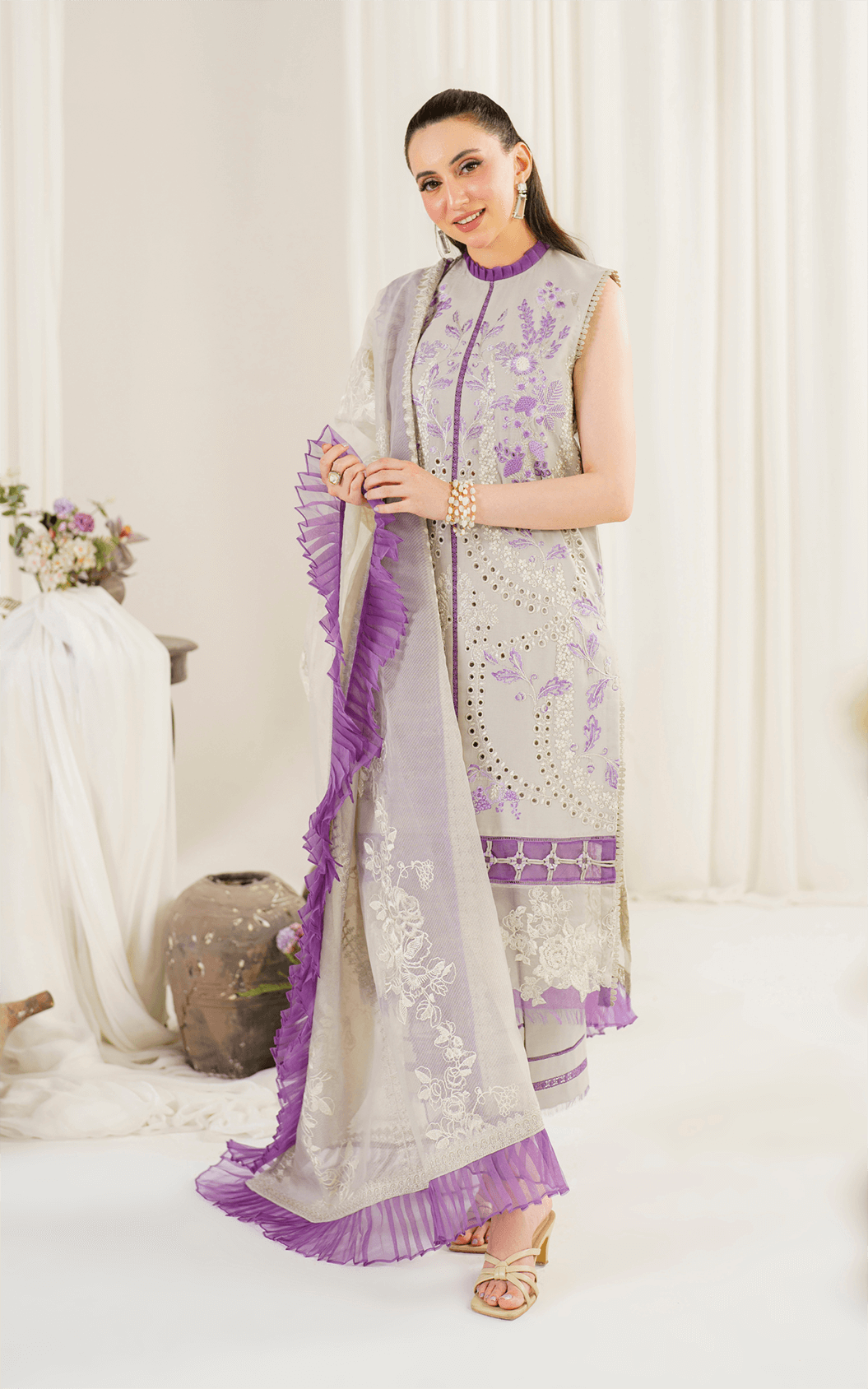 Asifa and Nabeel | Pretty in Pink Limited Edition | Daphne (PP-5) - by - Libasekhas UK - Registered Vendor of : Asifa and Nabeel - 100% Original Designer Dresss